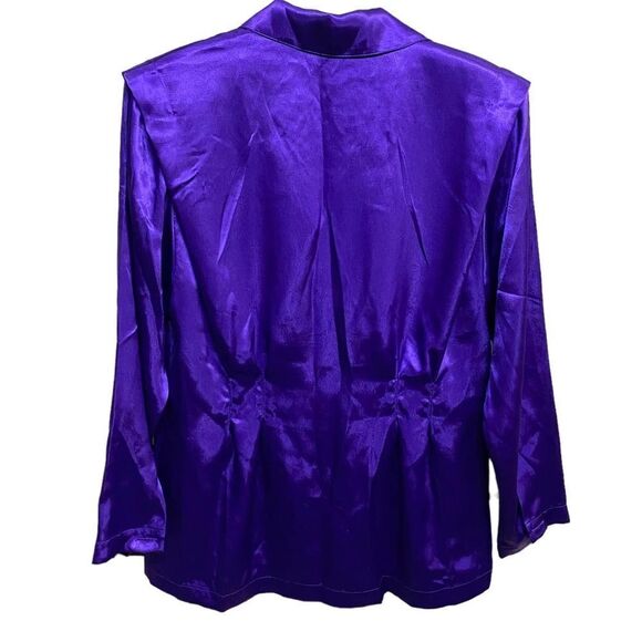 Vintage Victorias Secret Gold Label Purple Green Satin Robe Size M/L & Top Y2K - Picture 10 of 14